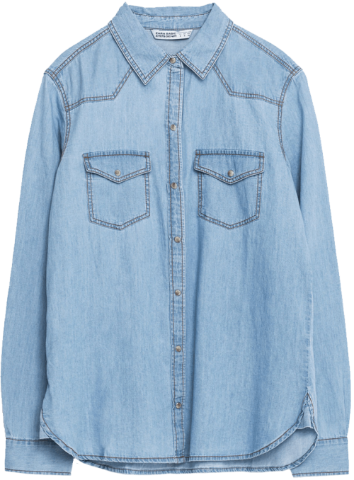 Zara BASIC DENIM SHIRT