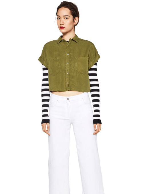 Zara CROPPED SHIRT