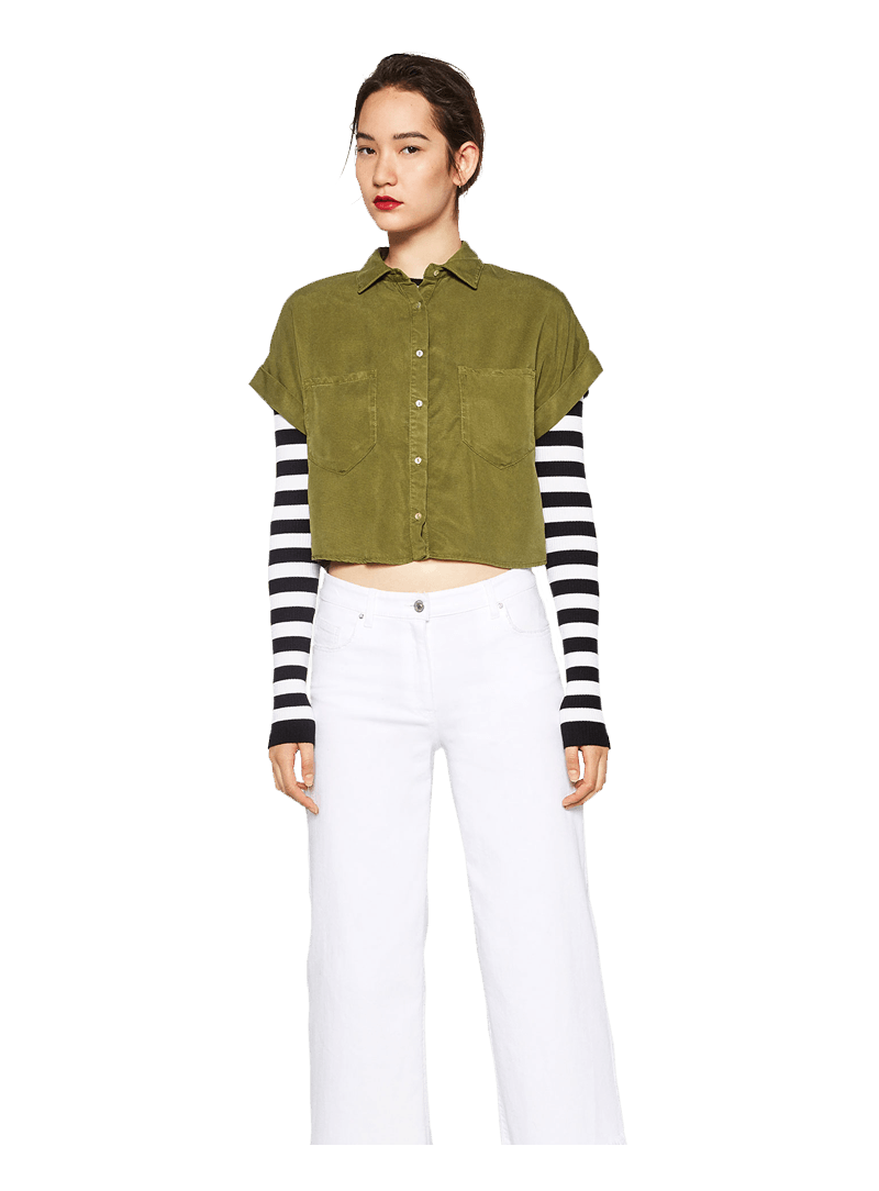 Zara CROPPED SHIRT