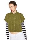 Zara CROPPED SHIRT